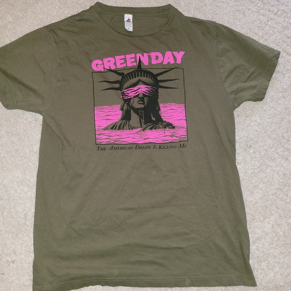 Green Day Olive Graphic Tee